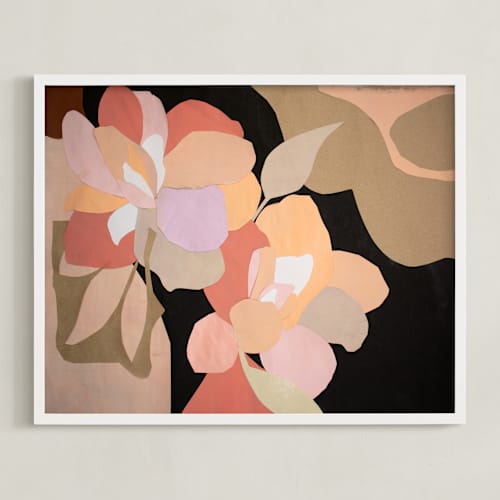 This is a peach paradise art with standard by cyrille gulassa called magic gardens i