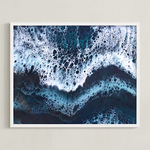 This is a deep blue art with standard by Christa Dominguez called crash