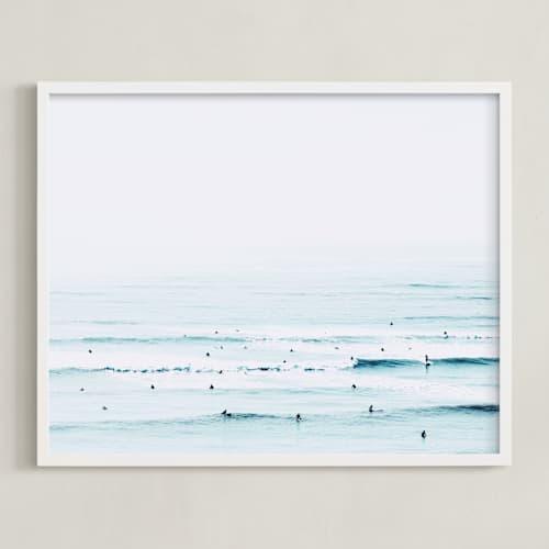 This is a turquoise blue art with standard by Summer Strauch called the sunday blues