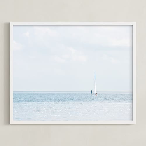This is a silver blue art with standard by Alexandra Feo called aimlessly