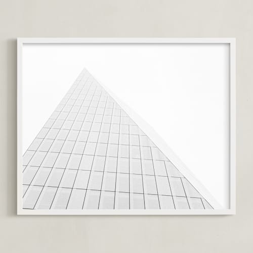 This is a grey art with standard by Anna Western called pyramid building
