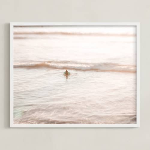 This is a sunset glow art with standard by Shannon Howard called learning the sea