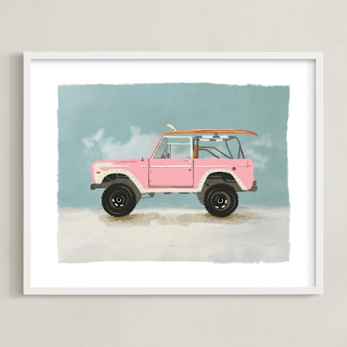 This is a coastal art with standard by Erin Kessler called surf pink