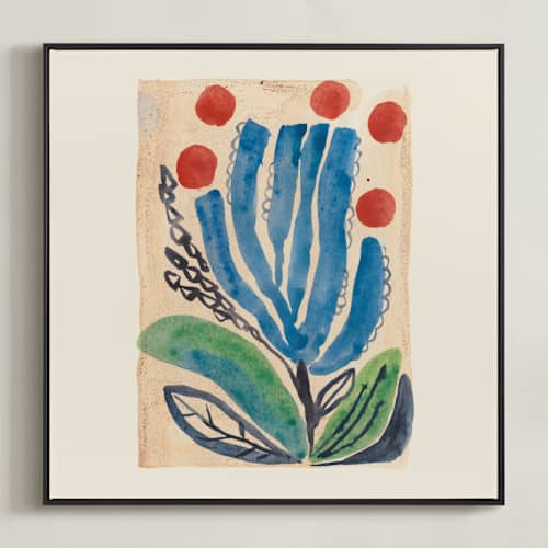 This is a sea blue art with standard by Catilustre called magical plants n.1