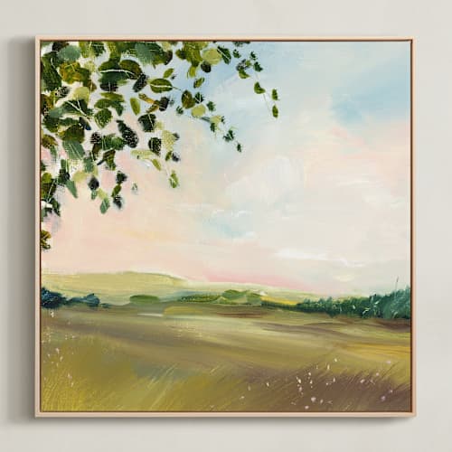 This is a olive art with standard by Lindsay Megahed called orchard view 1