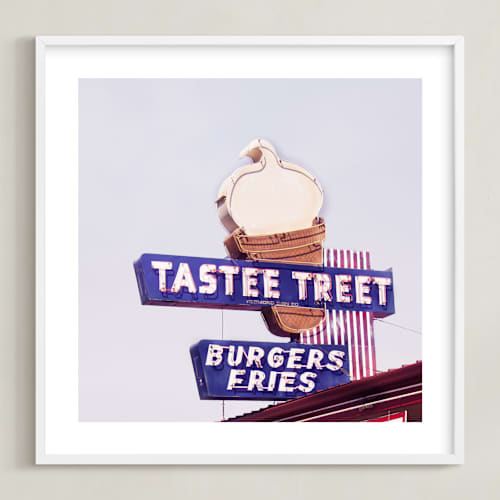 This is a tastee blue kids wall art with standard by Calais A Le Coq called tastee treet