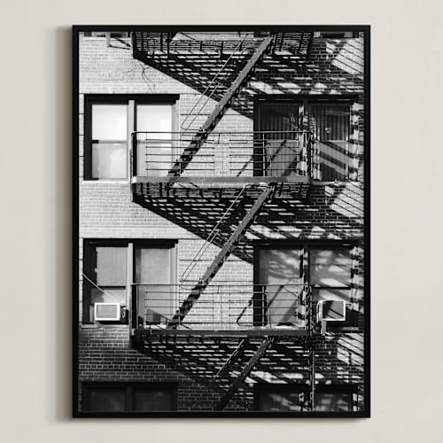 This is a monochrome art with standard by lulu and isabelle called up down nyc