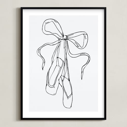 This is a starling black kids wall art with standard by Nicole Simms called dancing shoes