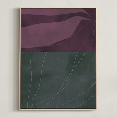 This is a eucalyptus green art with standard by Alicia Abla called midnight in my garden 1