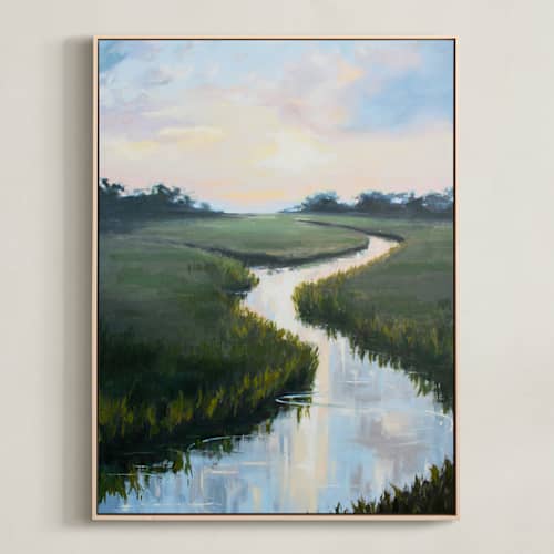 This is a meadow art with standard by April Moffatt called morning reflection