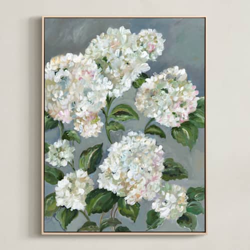 This is a neutral art with standard by Sarah Hall called full bloom