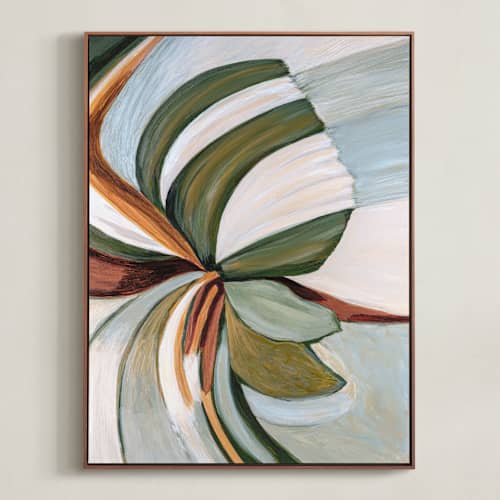 This is a earth green art with standard by Mary Gaspar called magnolias in bloom 1