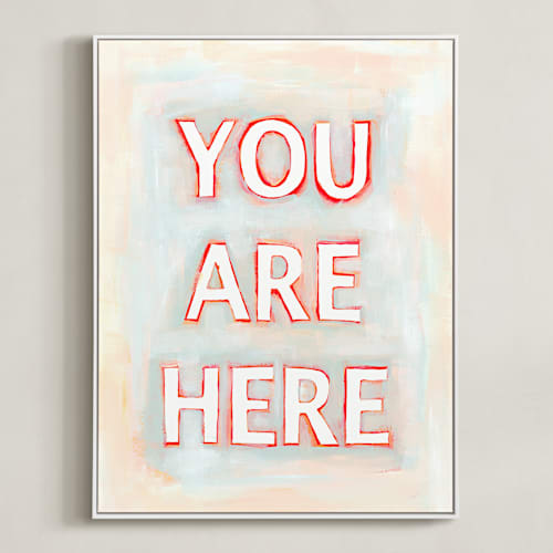 This is a coral art with standard by Karyn Denten called you are here