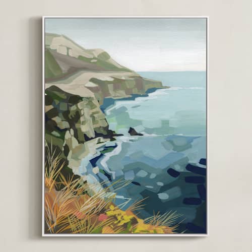 This is a coastal blue art with standard by BROOK PAGE called west coastal 1