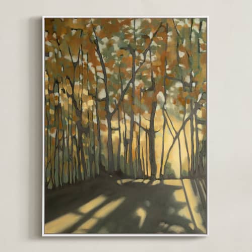 This is a forest green art with standard by Ashley Armistead called here comes the sun
