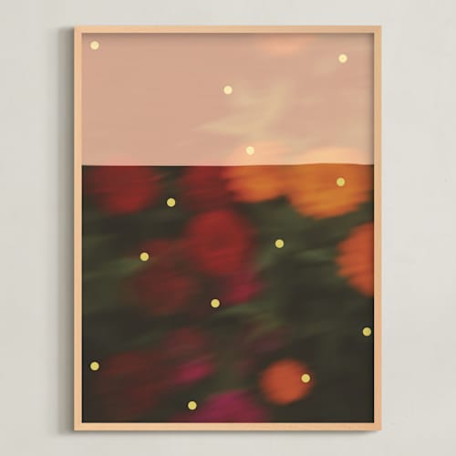 This is a peach art with standard by Morgan Kendall called le jardin magique 1