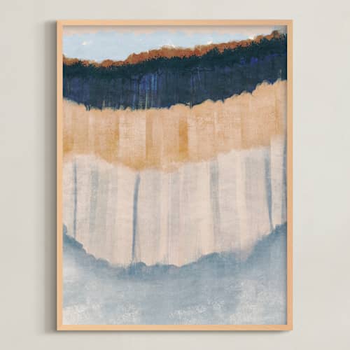 This is a slate blue art with standard by Angel Walker called light rustic formation i