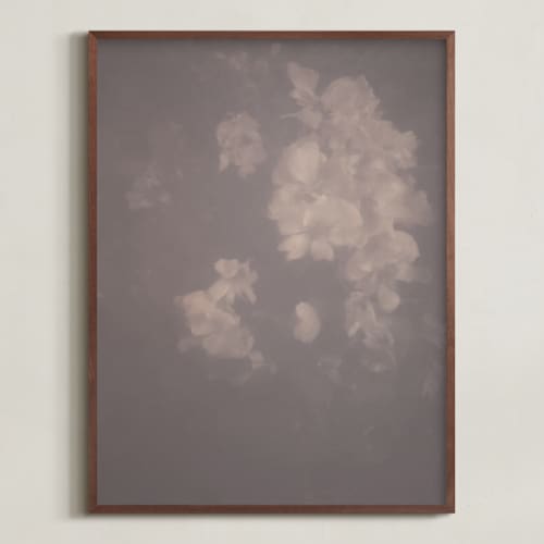 This is a dusty burgundy art with standard by Baumbirdy called hazed florals 1