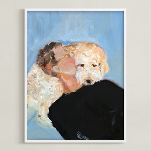 This is a blue art with standard by Mary Ketch called recharge