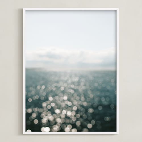 This is a blue gray art with standard by ALICIA BOCK called pamlico sparkle