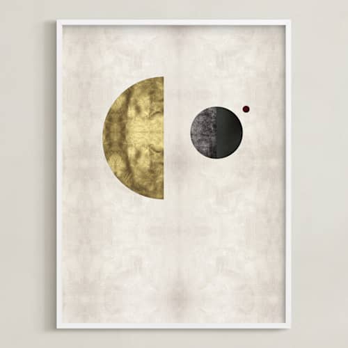 This is a vintage gold art with standard by Faiza Khan called the alignment
