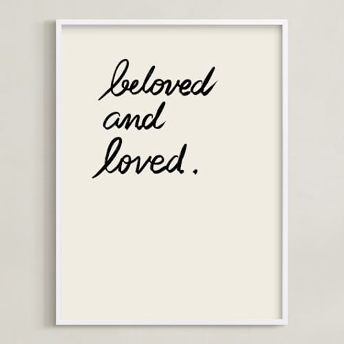 This is a ivory art with standard by Maja Cunningham called beloved