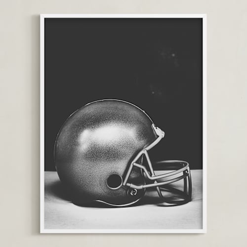 This is a steel grey kids wall art with standard by Alicia Abla called armour