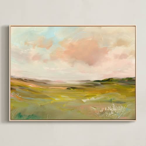 This is a peach art with standard by Lindsay Megahed called eden
