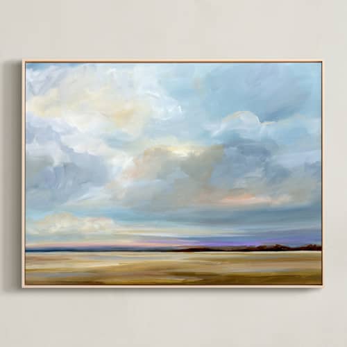 This is a sky blue art with standard by Nicole Walsh called at harvest