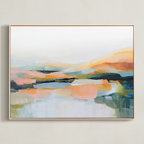 This is a peach art with standard by Mya Bessette called terraces