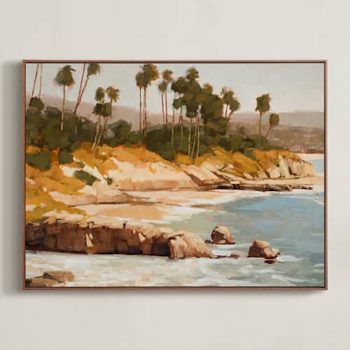 This is a golden art with standard by Rachel Nelson called sunlit shores