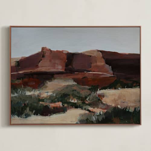 This is a desert rocks art with standard by Arohika Verma called canyon hues