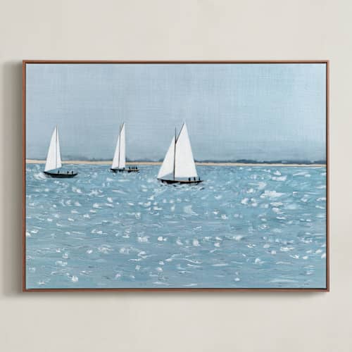 This is a lake art with standard by Anna Kasper called sailing club
