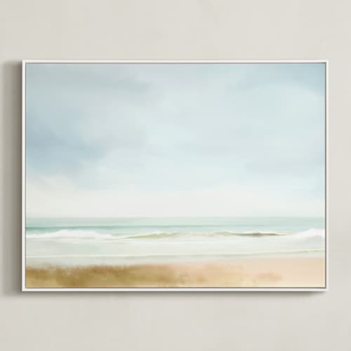 This is a aqua blue art with standard by Amy Hall called carefree