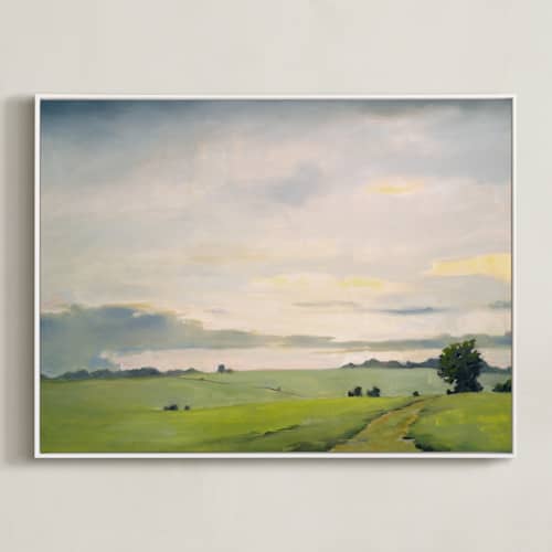 This is a meadow mist art with standard by Stephanie Goos Johnson called hilltop