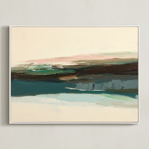 This is a creamy yellow beige art with standard by Caryn Owen called tomales point