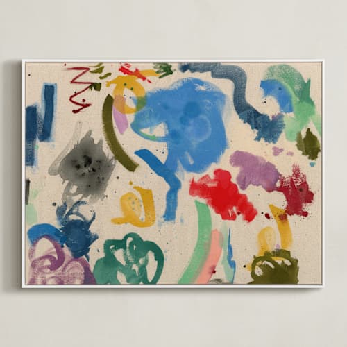 This is a party blue art with standard by Christina Flowers called life of the party