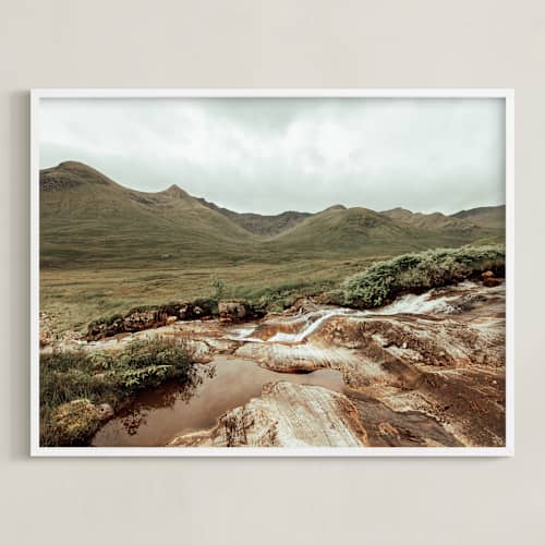 This is a scottish greens art with standard by Lisa Moore called scottish stream