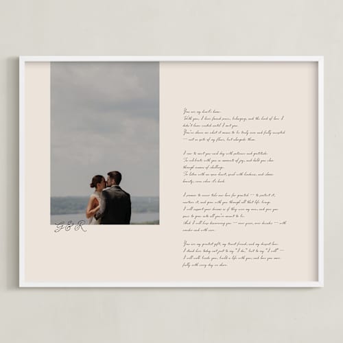 This is a ecru photo art with standard by Jenna Holcomb called framed photo: poetic
