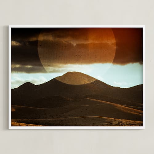 This is a warm brown art with standard by Jacob Loafman called the new sun