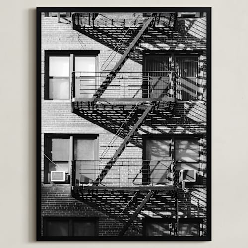 This is a monochrome art with standard by lulu and isabelle called up down nyc