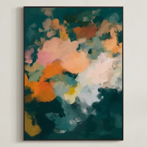 This is a emerald teal art with standard by Parima Studio called the midnight garden 1