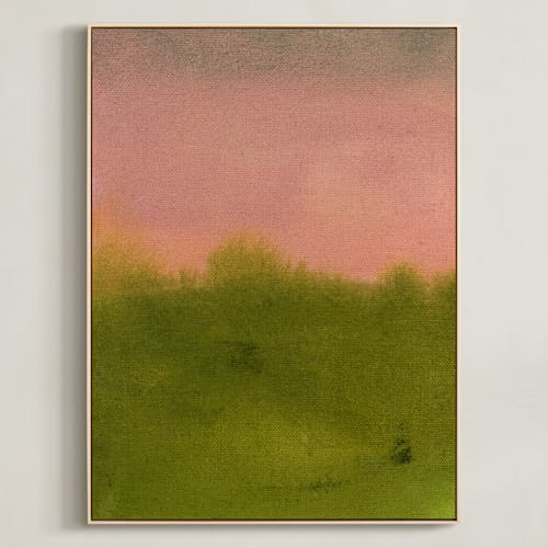 This is a moss green art with standard by Christina Flowers called sussex sunrise 1