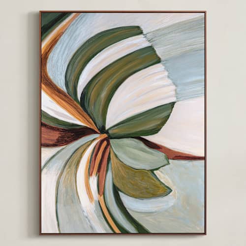 This is a earth green art with standard by Mary Gaspar called magnolias in bloom 1