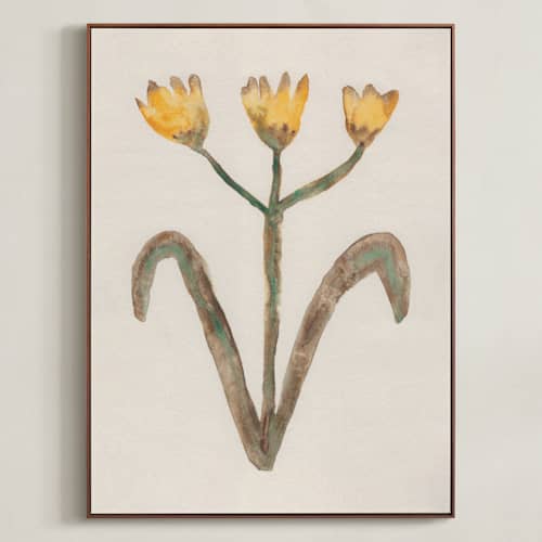 This is a dandelion yellow art with standard by Alisa Galitsyna called the morning garden 1
