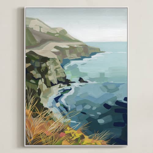 This is a coastal blue art with standard by BROOK PAGE called west coastal 1