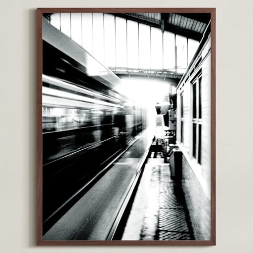 This is a black and white art with standard by Marker Girl called riding on the metro