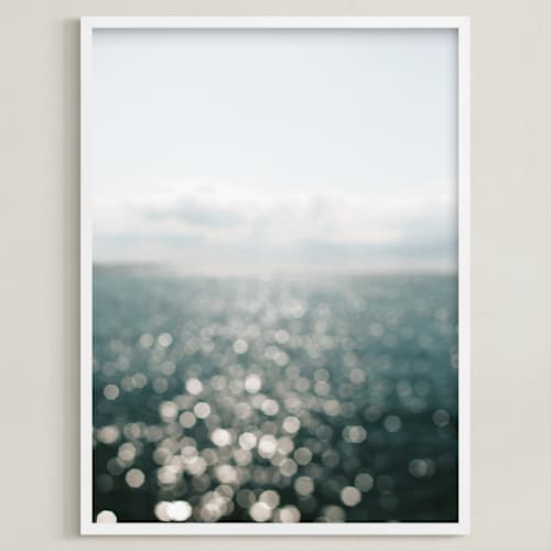 This is a blue gray art with standard by ALICIA BOCK called pamlico sparkle