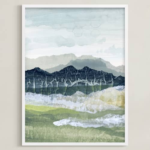 This is a deep blue art with standard by Lara Eckerman called sapphire ridge 1