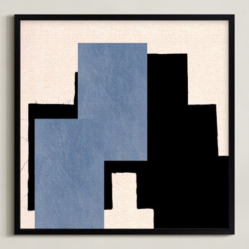 This is a allure blue art with standard by Debra Pruskowski called layered remnants 2